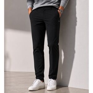 Vuori Meta Pant Mens 32 Black V427 Athletic Slim Fit Technical Chino Stretch